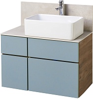 Акватон Тумба с раковиной Мишель 80 с гранитной столешницей дуб рустикальный/фьорд